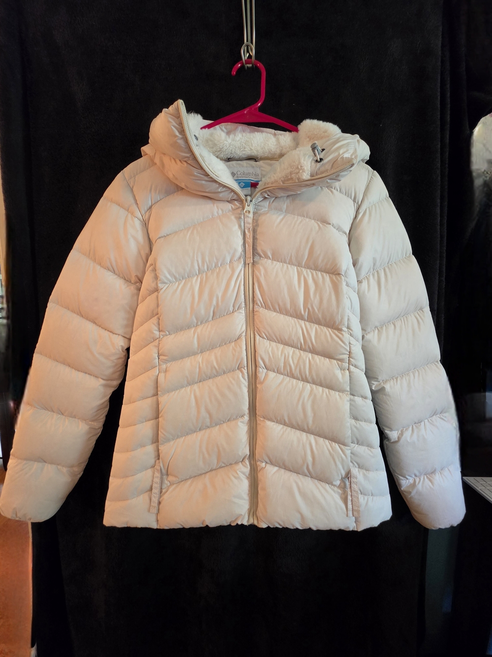 Columbia Cream Hooded Puffer Jacket - Women